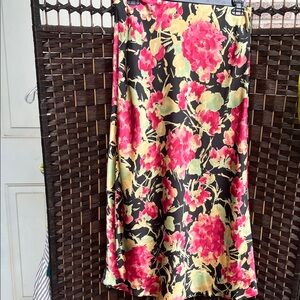 Ralph Lauren Floral Skirt - Black, Pink, Yellow